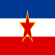 Jugoslavien-Flagga fyrkant