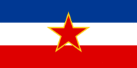 Jugoslavien-Flagga rektangulär