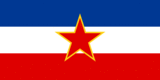 Jugoslavien-Flagga rektangulär