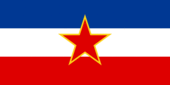 Jugoslavien-Flagga rektangulär