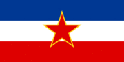 Jugoslavien-Flagga rektangulär