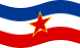 Viftande Jugoslavien flagga statisk