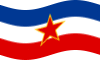 Viftande Jugoslavien flagga statisk