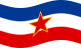 Viftande Jugoslavien flagga statisk