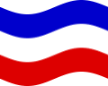 Viftande Schleswig-Holstein (preussisk provins) flagga statisk